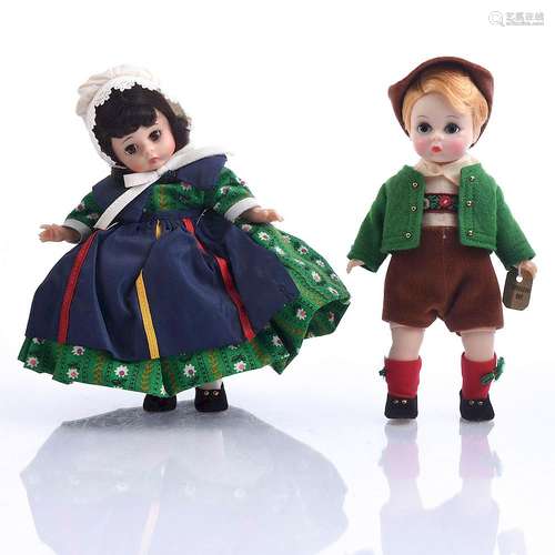 2 MADAME ALEXANDER TYROLEAN BOY, CANADA DOLLS