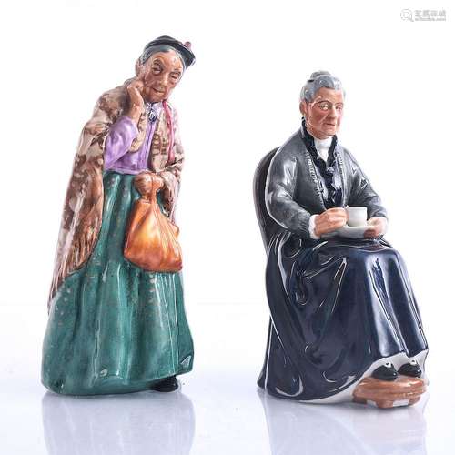 2 ROYAL DOULTON FIGURINES, BRIDGET, CUP OF TEA