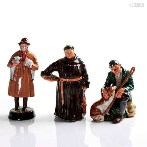 3 ROYAL DOULTON FIGURINES, INC. MONK, MASTER