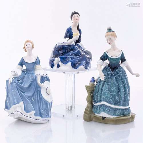 3 DOULTON FIGURINES; CLAEINDA, HILARY, ROSALIND