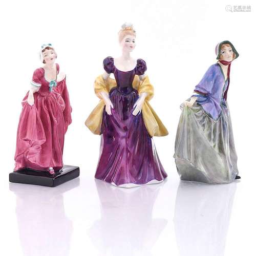 3 ROYAL DOULTON FIGURINES, PRETTY LADIES