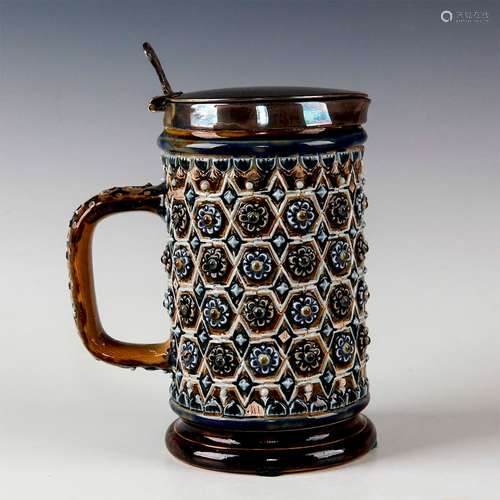 DOULTON LAMBETH ART NOUVEAU SILVERPLATED MUG STEIN