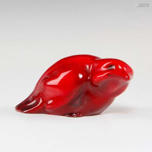 ROYAL DOULTON FLAMBE BIRD FIGURINE,FLEDGLING STYLE ONE