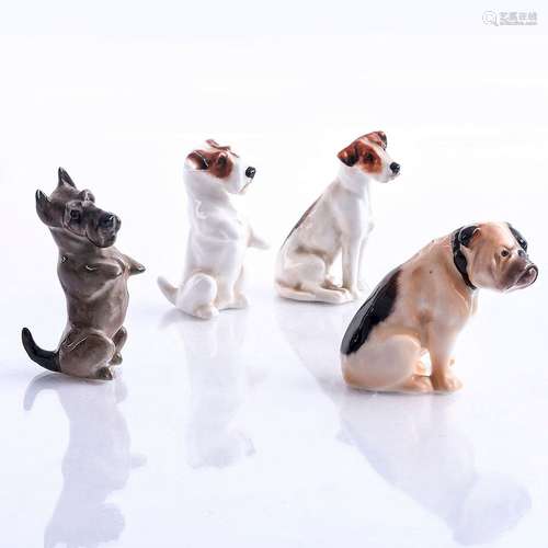 4 ROYAL DOULTON DOG FIGURINES