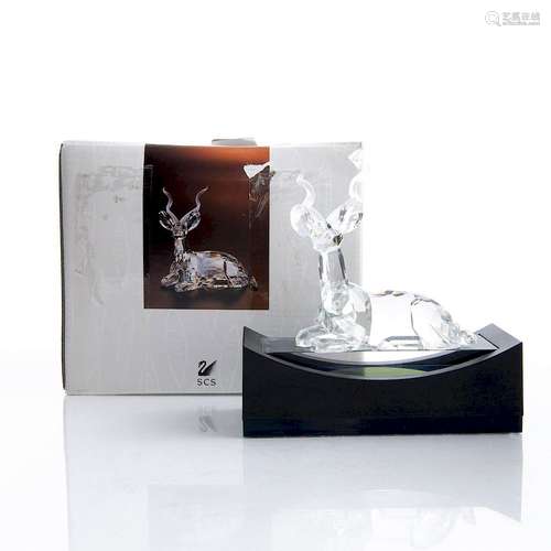 SWAROVSKI CRYSTAL ANIMAL FIGURINE, KUDU