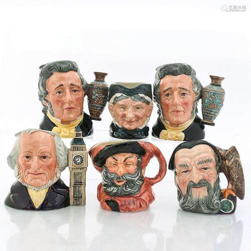 6 ROYAL DOULTON MINIATURE CHARACTER JUGS