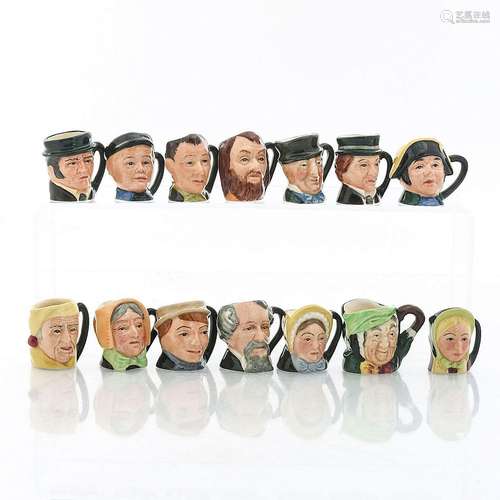 14 ROYAL DOULTON TINY CHARACTER JUGS