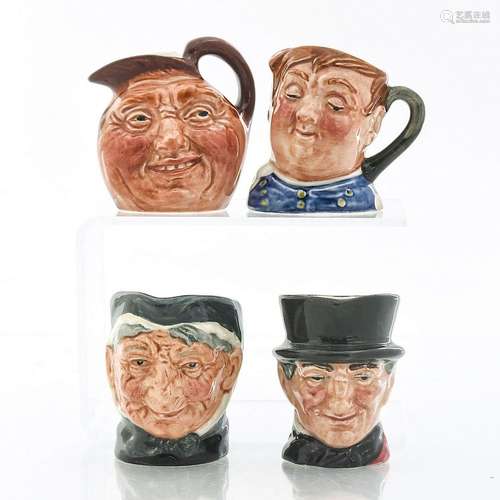 4 ROYAL DOULTON MINIATURE TOBY JUGS