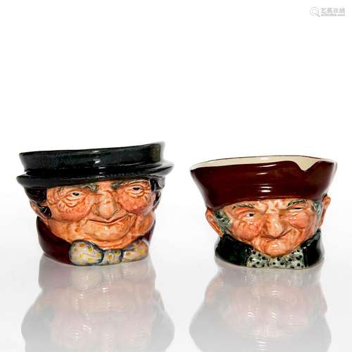 2 ROYAL DOULTON CHARACTER JUG DERIVATIVES, SUGAR BOWLS