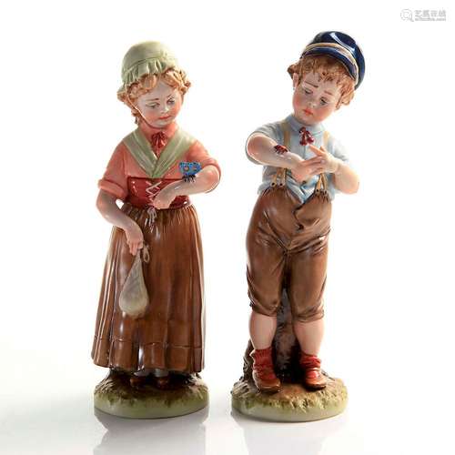 1 BOY, 1 GIRL CAPODIMONTE FIGURINES