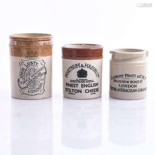 SET OF 3 ROYAL DOULTON ADVERTISING JARS