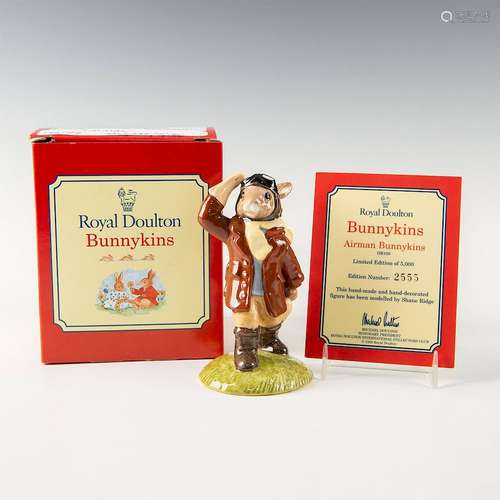 ROYAL DOULTON BUNNYKINS FIGURINE AIRMAN DB199