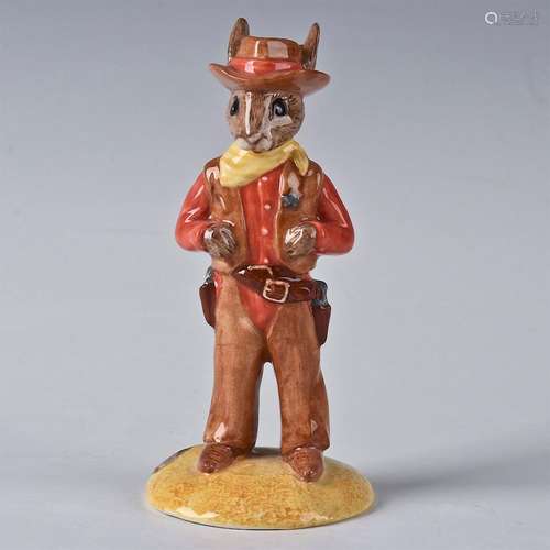 ROYAL DOULTON BUNNYKINS FIGURINE COWBOY DB201