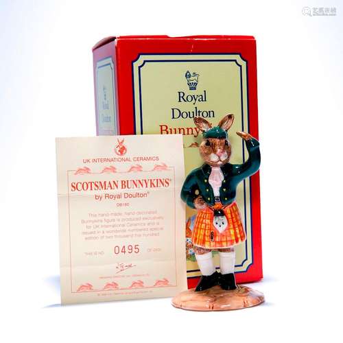 ROYAL DOULTON BUNNYKINS FIGURINE SCOTSMAN DB180