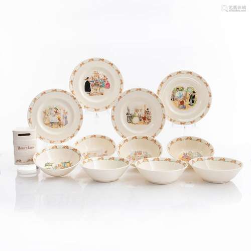 SET OF 12 ROYAL DOULTON BUNNYKINS CHINA TABLETOPS