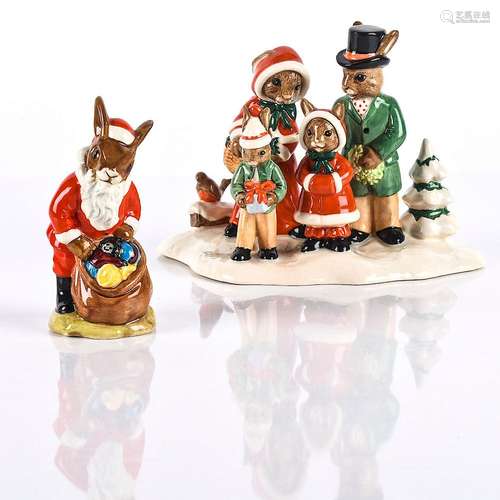 SET OF 2 ROYAL DOULTON CHRISTMAS BUNNYKINS