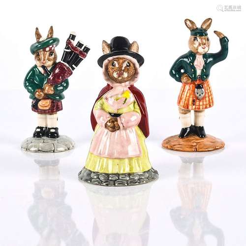 SET OF 3 ROYAL DOULTON BUNNYKINS OF THE WORLD