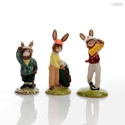 SET OF 3 ROYAL DOULTON SPORTING BUNNYKINS