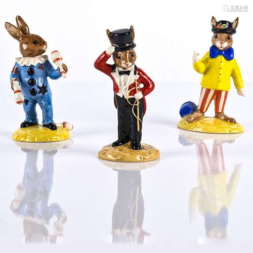 SET OF THREE ROYAL DOULTON CIRCUS BUNNYKINS