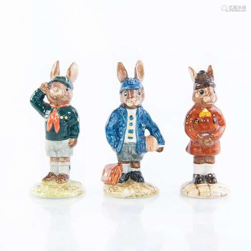 3 ROYAL DOULTON SCOUTING/SCHOOL DAYS BUNNYKINS