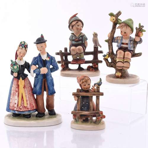 4 GOEBEL, HUMMEL FIGURINES