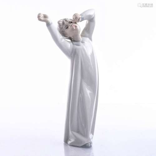 LLADRO FIGURINE, BOY YAWNING