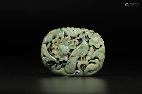 JADEITE HOLLOW-OUT CARVING PENDANT
