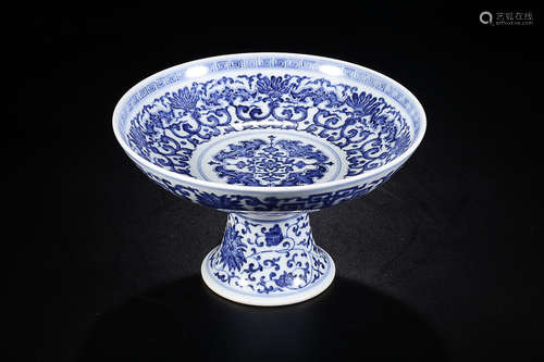 QIANLONG MARK BLUE WHITE PLATE