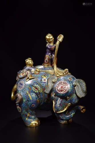 QIANLONG MARK CLOISONNE ORNAMENT