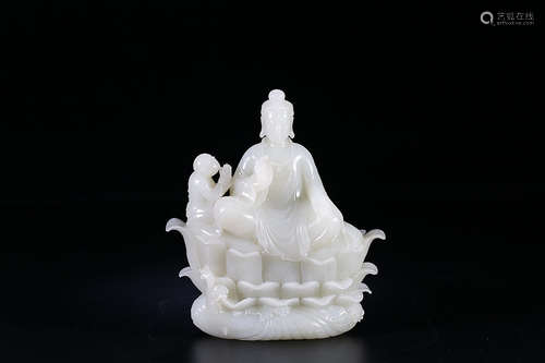 HETIAN JADE GUANYIN ORNAMENT