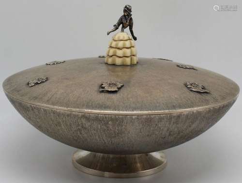 SILVER. Italian .800 Silver Bowl with Figural