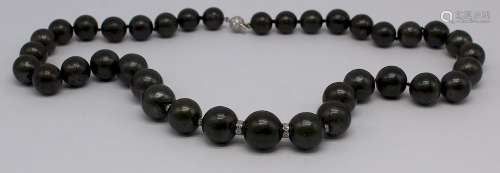 JEWELRY. Tahitian Pearl and Diamond Necklace.