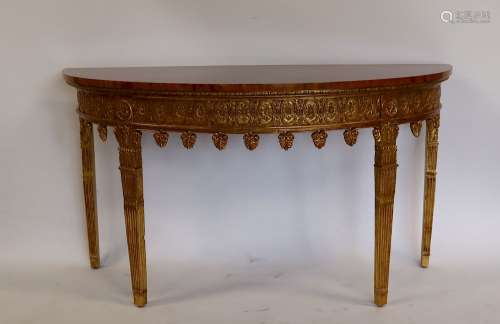 Fine Quality Custom Carved, Gilt Decorated