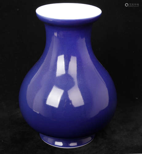 A Chinese Blue Glazed Porcelain Vase