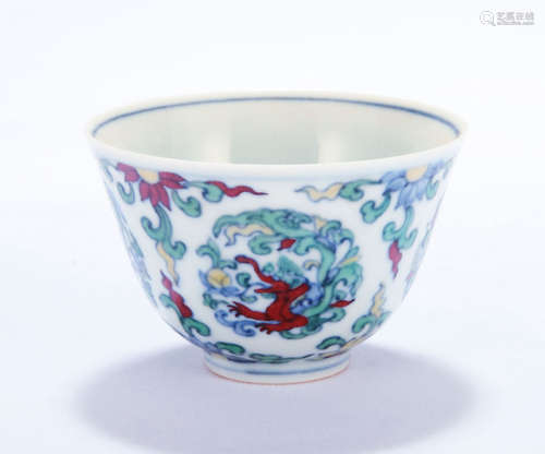 A Chinese Dou-Cai Porcelain Cup