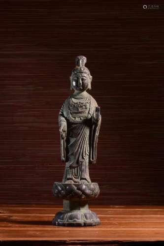 Chinese Silver Standing Guanyin