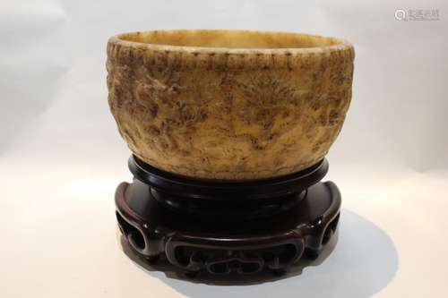 Large Chinese Jade Bowl