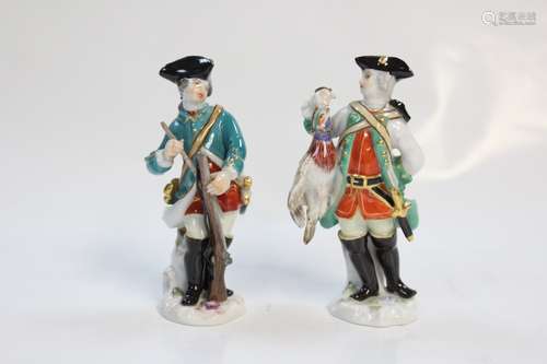 2 19th.C Miniature Meissen Figurines