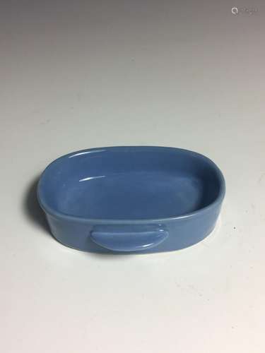 Chinese Blue Glazed Porceclain Washer