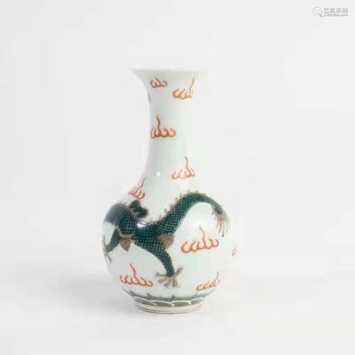 Chinese Famille Rose Porcelain Vase, Mark