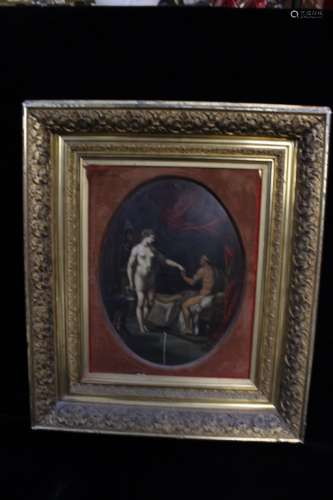 Classical 19th.C Oil on Copper