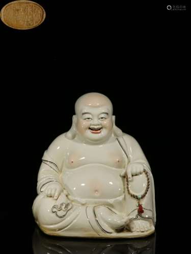 Republican Chinese Porcelain Buddha,