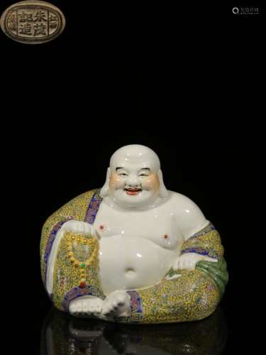 Republican Chinese Famille Rose Buddha,
