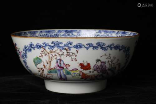 18th.C Large Chinese Porcelain Bowl