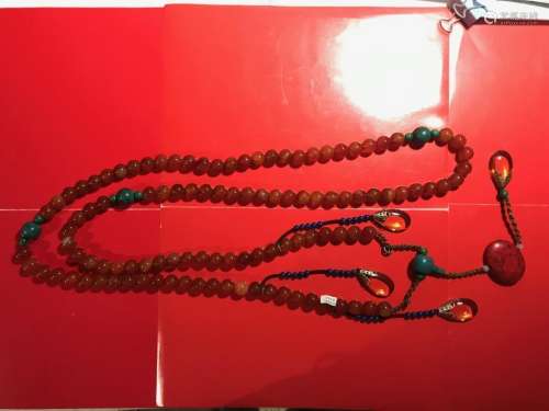 Chinese Red Beads Necklace