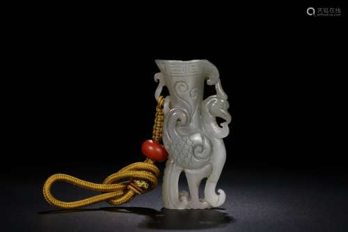 Chinese Hetian Jade Cup