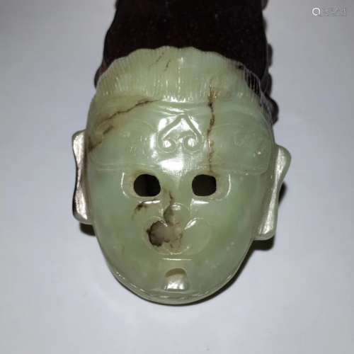 Chinese Jade Carved Mask