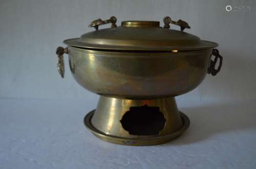 Chinese antique copper fire boiler