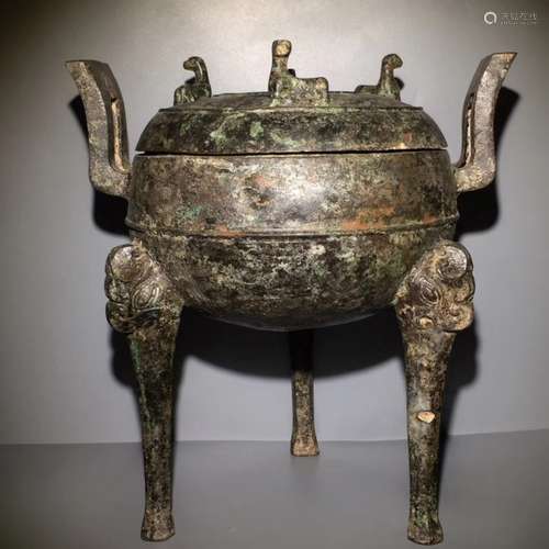 Chinese Bronze Tripod Censer