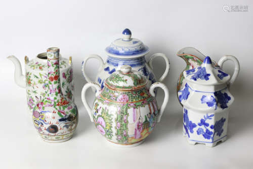 6 Chinese Porcelain Teapot and Vase